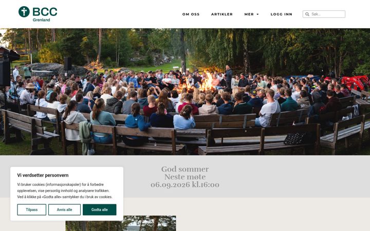 Screenshot of bccgrenland.no
