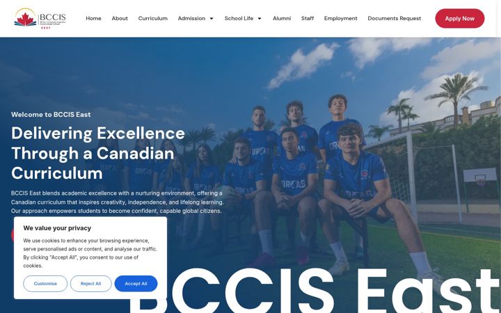 Captura de pantalla de bcciseast.ca