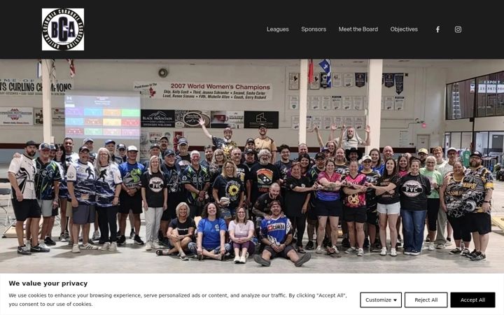 Screenshot of bccornhole.com