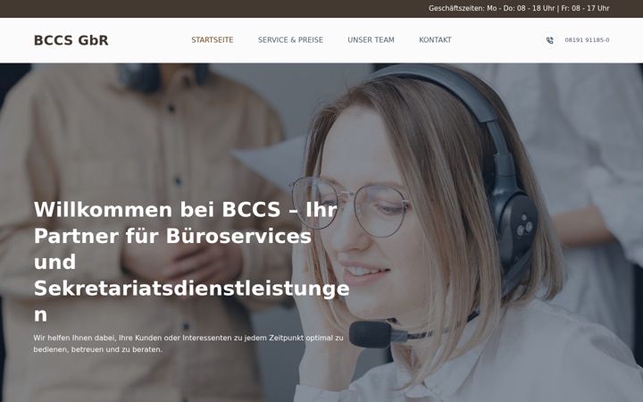 Screenshot of bccs.de