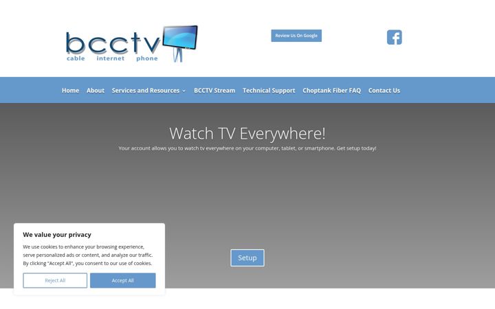 Screenshot of bcctv.com