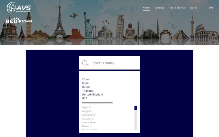 Skærmbillede af bcdtravelvisa.ch