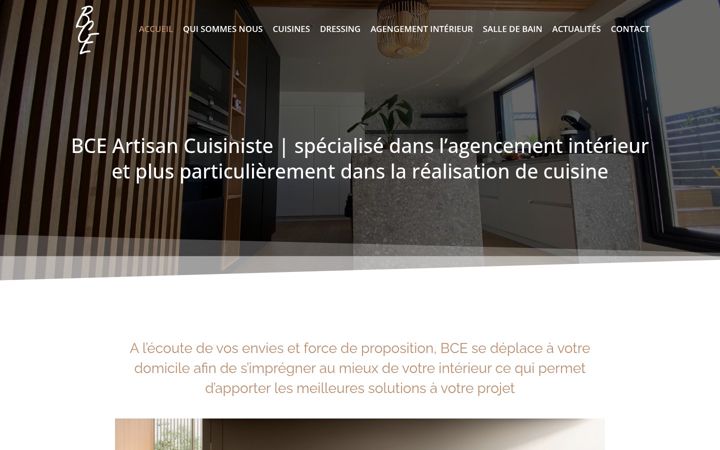 Screenshot stránky bce-cuisine.fr