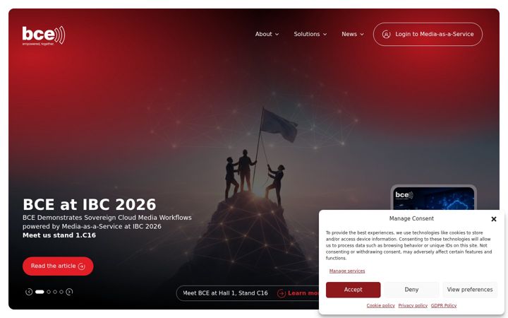 Screenshot of bce-group.com