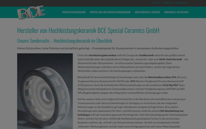 Screenshot of bce-keramik.de
