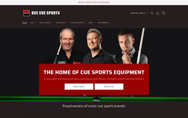 Screenshot of bcecuesports.com