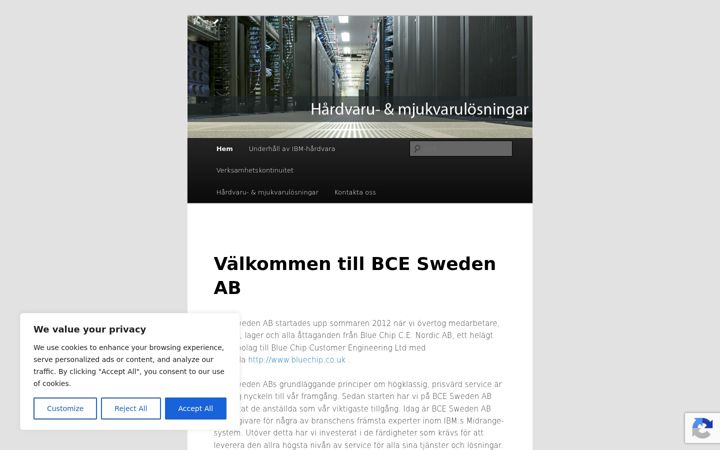 Screenshot of bcesweden.se