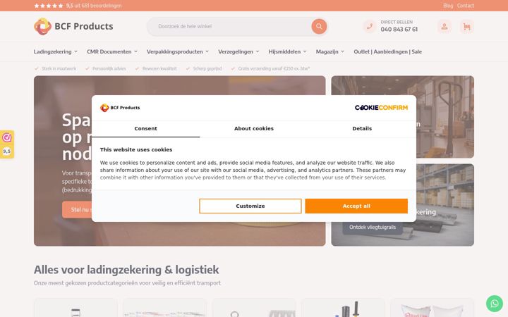 Screenshot of bcf-products.nl