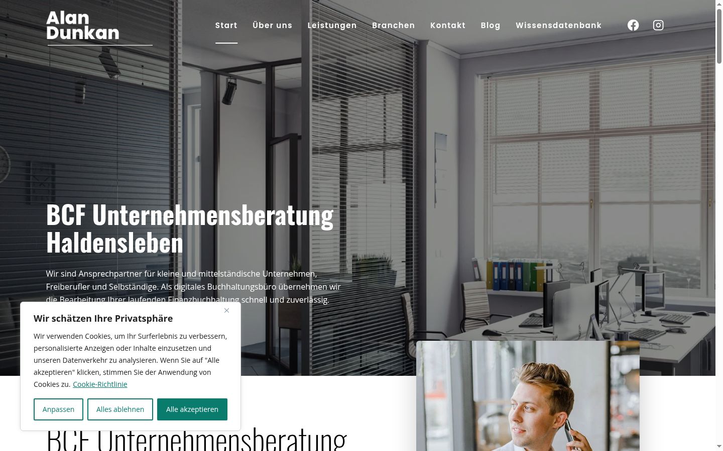 Screenshot tal-banner tal-kunsens muri qabel kwalunkwe interazzjoni