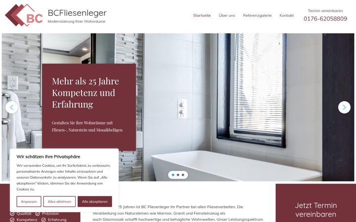 Skärmbild av bcfliesenleger.de