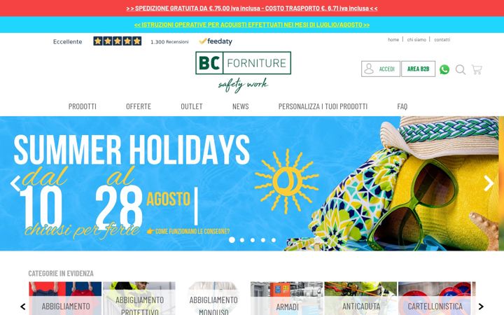 Screenshot of bcforniture.it