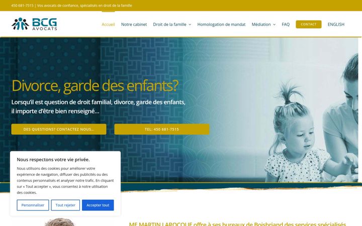 Screenshot of bcg-avocats.ca