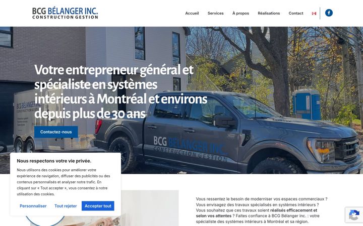 Screenshot of bcgbelanger.ca