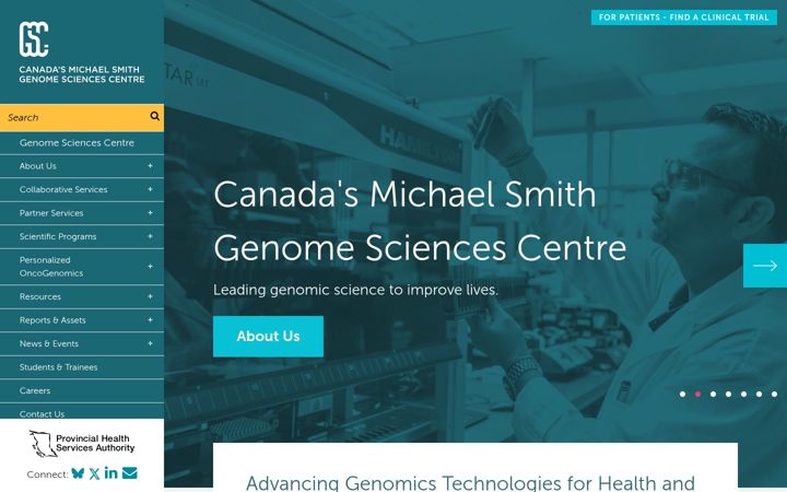 Screenshot of bcgsc.ca