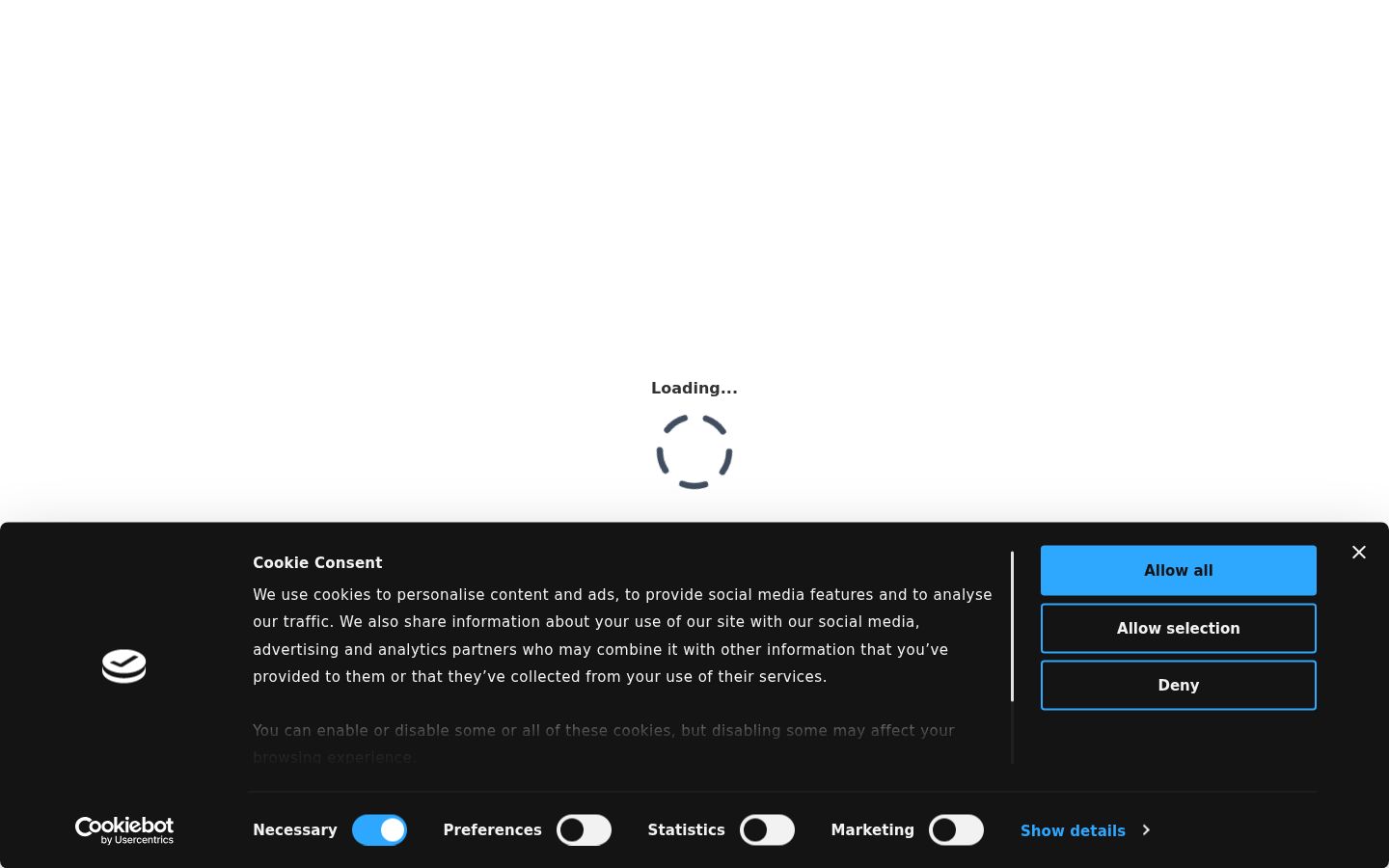 Captura de pantalla del banner de consentimiento mostrado antes de cualquier interacción