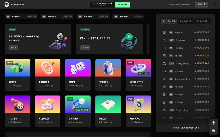 Screenshot of bch.games
