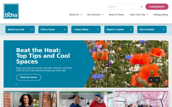 Screenshot of bcha.org.uk