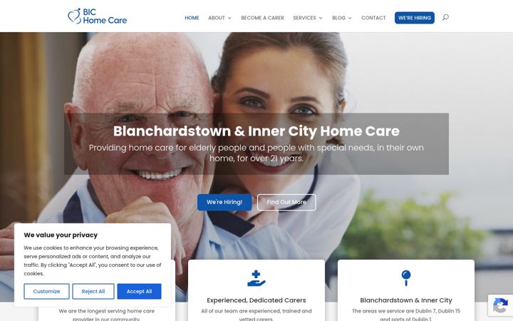 Screenshot von bchc.ie
