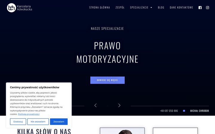 Kuvakaappaus sivustosta bchkancelaria.pl