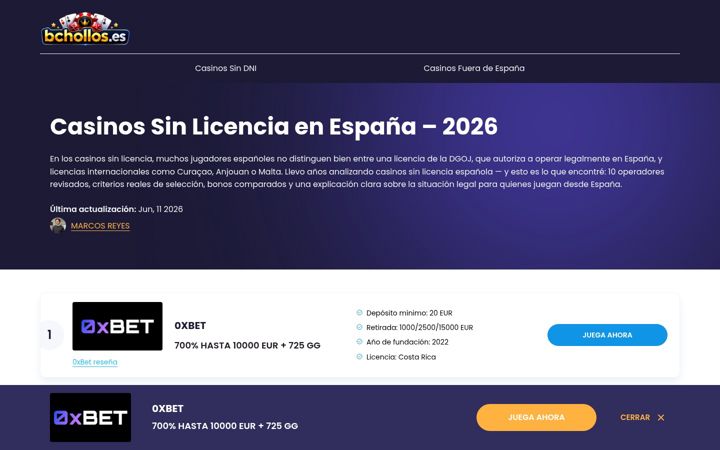 Screenshot of bchollos.es