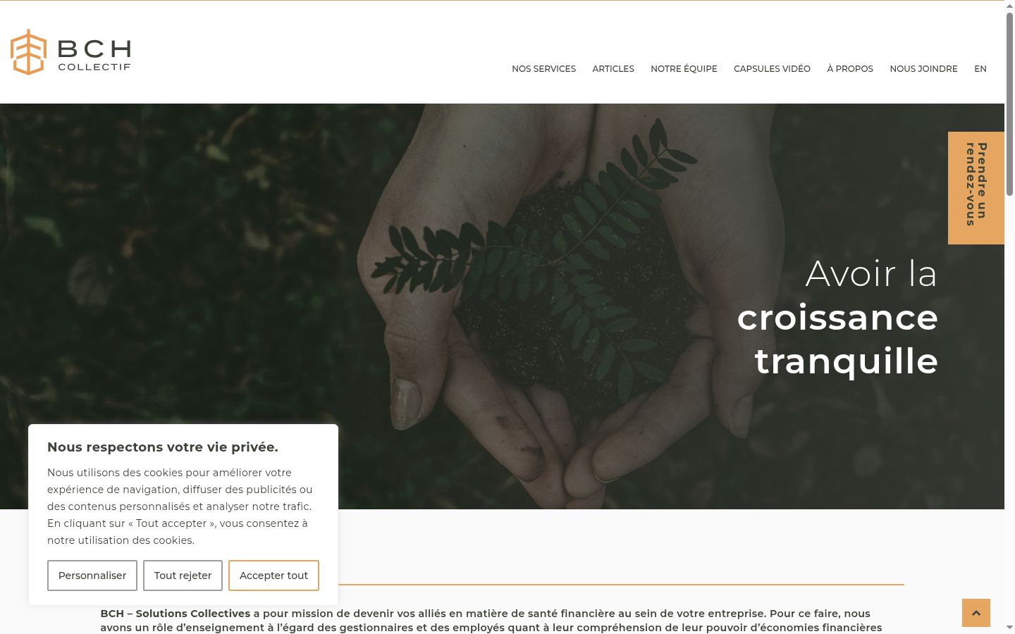 Captura de ecrã do banner de consentimento apresentado antes de qualquer interação