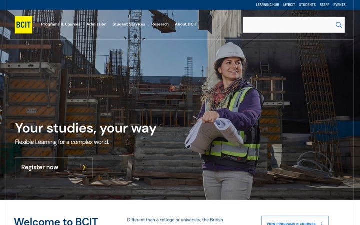 Captura de pantalla de bcit.ca