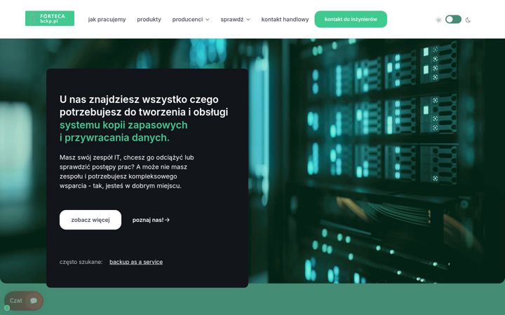 Kuvakaappaus sivustosta bckp.pl