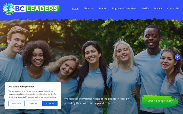 Screenshot of bcleaders.org