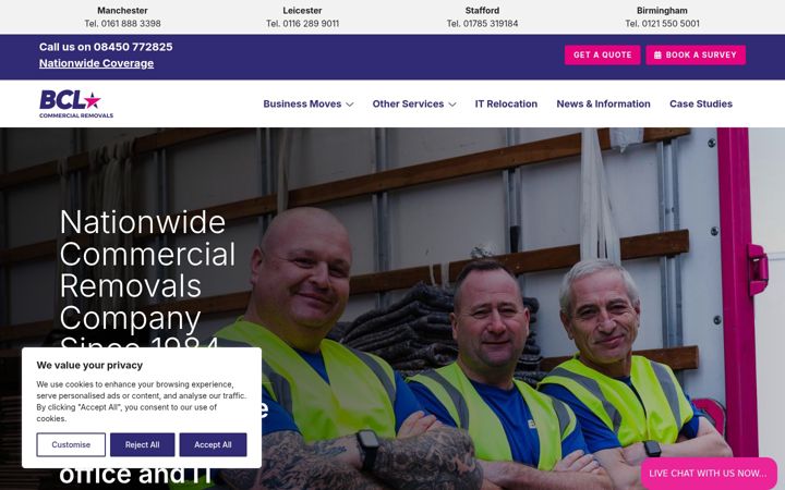 Screenshot of bclmoving.com