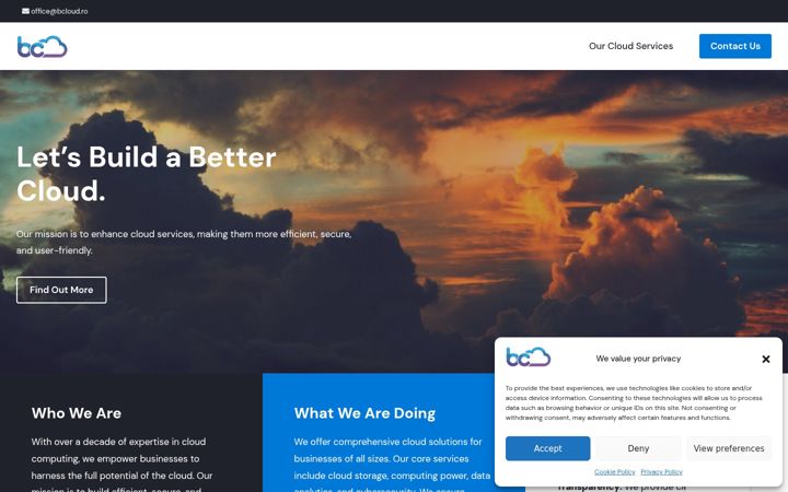 Screenshot of bcloud.ro