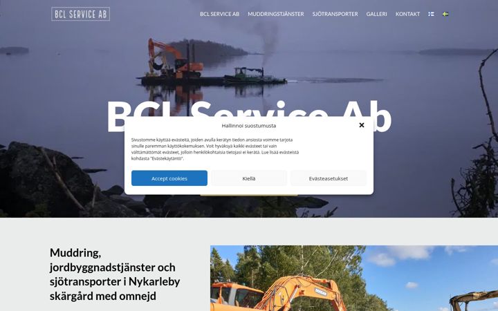 Captură de ecran a bclservice.fi