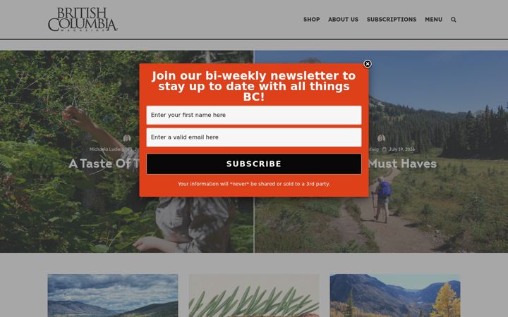 Captura de pantalla de bcmag.ca