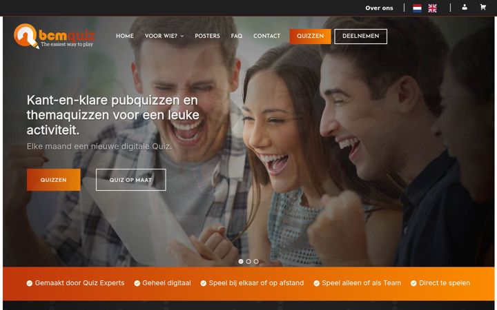 Screenshot of bcmquiz.nl