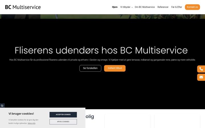 Screenshot of bcmultiservice.dk