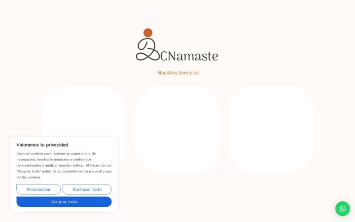 Screenshot of bcnamaste.es