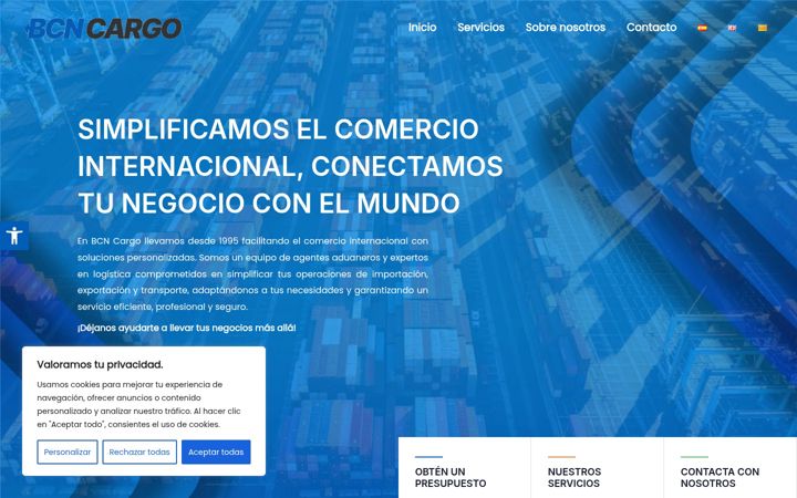 Screenshot ta' bcncargo.es