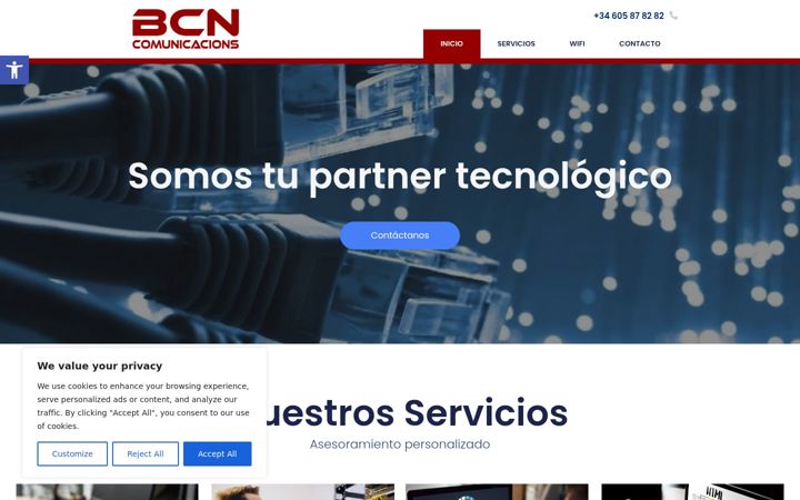 Screenshot of bcncomunicacions.com