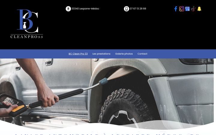 Screenshot of bcnettoyageauto.fr