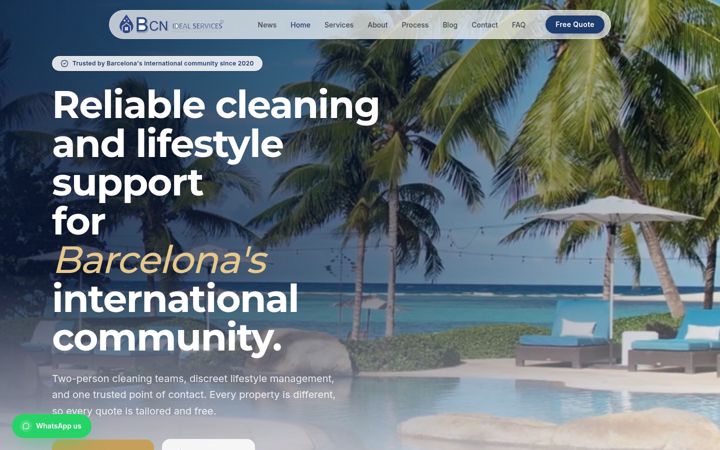 Screenshot of bcnidealservices.com