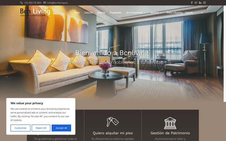 Screenshot ta' bcnliving.es