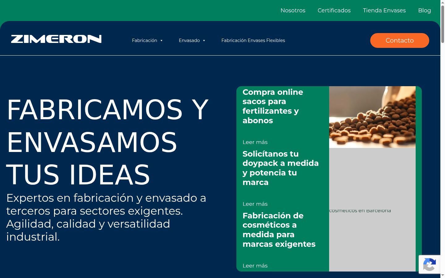 Captura de pantalla del banner de consentimiento mostrado antes de cualquier interacción