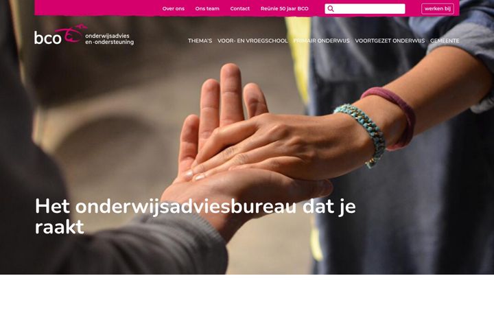 Screenshot ta' bco-onderwijsadvies.nl