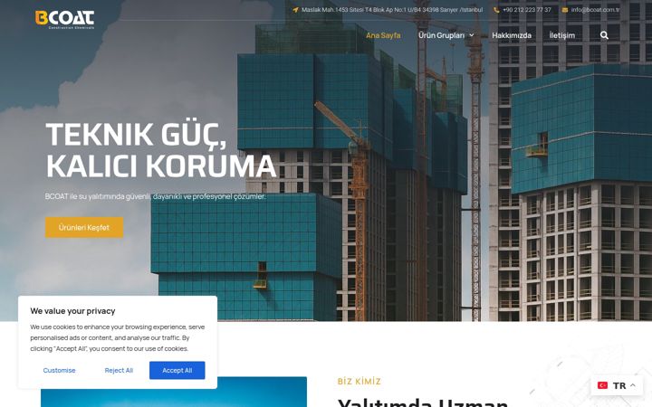 Ekrānuzņēmums no bcoat.com.tr