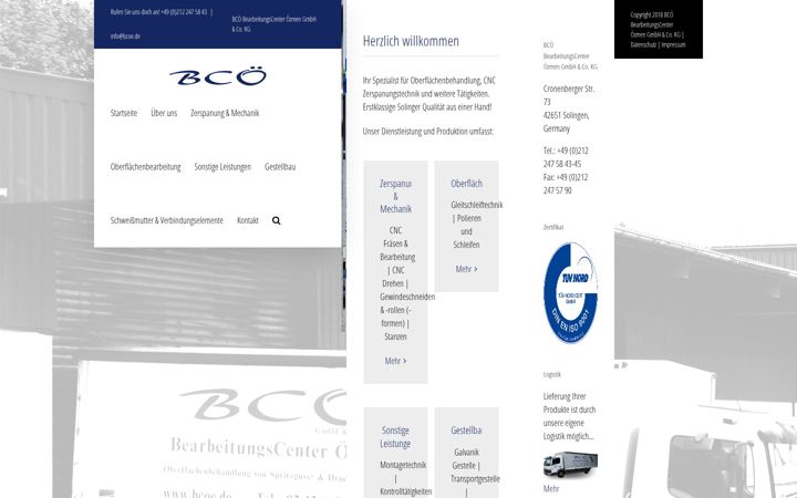 Screenshot von bcoe.de
