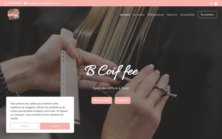 Screenshot di bcoiffee.fr