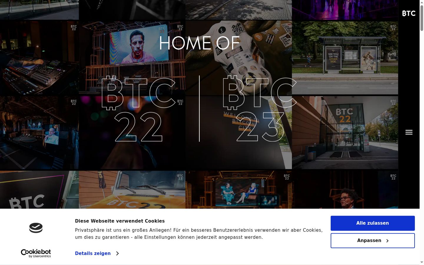 Captura de ecrã do banner de consentimento apresentado antes de qualquer interação