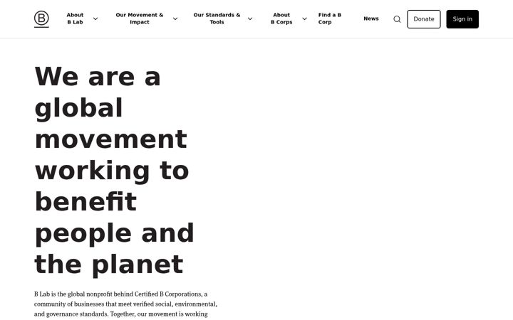 Screenshot von bcorporation.net