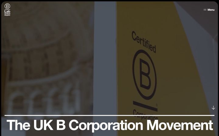 Screenshot of bcorporation.uk