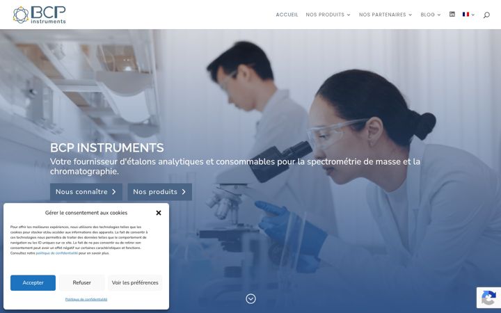 Screenshot of bcp-instruments.com