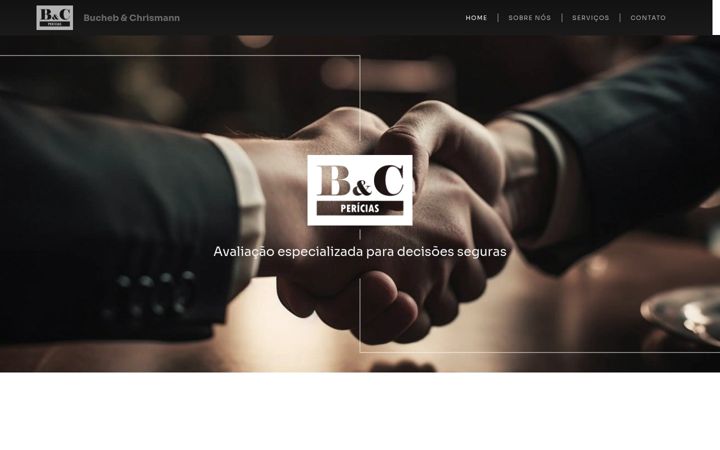 Screenshot of bcpericias.com.br